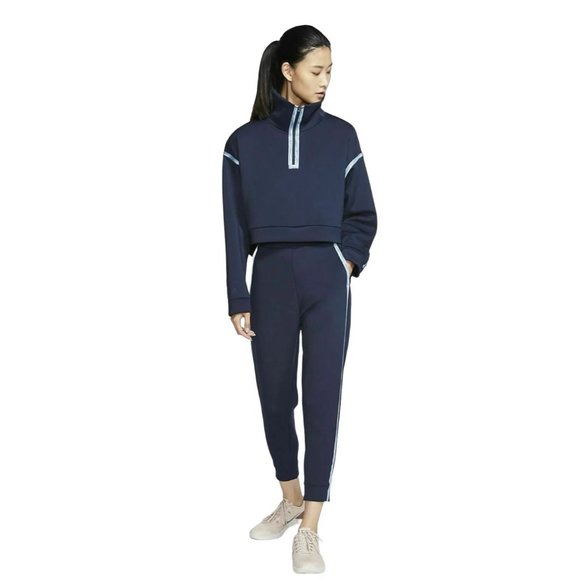 Nike Womens Tech Pack 1/4-zip Fleece Training Pullover Blackened Blue M - Picture 11 of 16